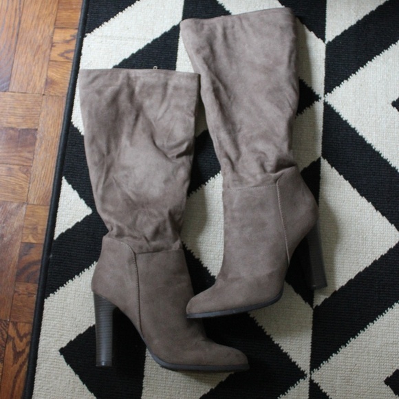 Delicious Shoes - Delicious Faux Suede Knee High Boots